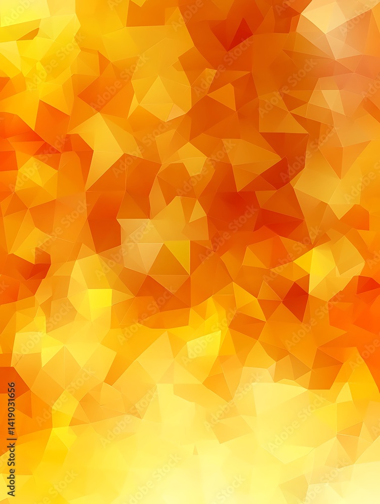 Poster abstract background with warm color palette. image features a blend of orange, yellow, and gold tria