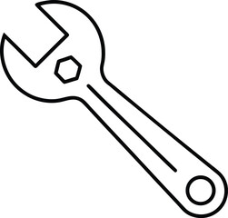 Wrench Icon Vector | Hand Tool, Fixing Gear & Mechanic Essentials