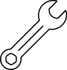Wrench Icon Vector | Hand Tool, Fixing Gear & Mechanic Essentials