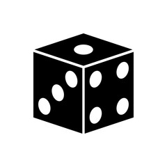 Black dice icon vector design