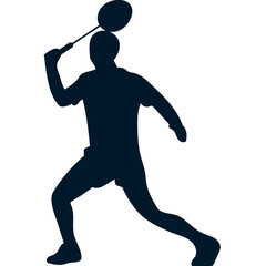 Badminton Player Silhouette