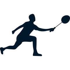 Badminton Player Silhouette