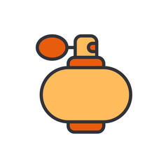 Bottle spray colored icons, minimalist vector illustration ,simple transparent graphic element .Isolated on white background