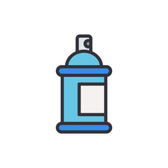 Bottle spray colored icons, minimalist vector illustration ,simple transparent graphic element .Isolated on white background