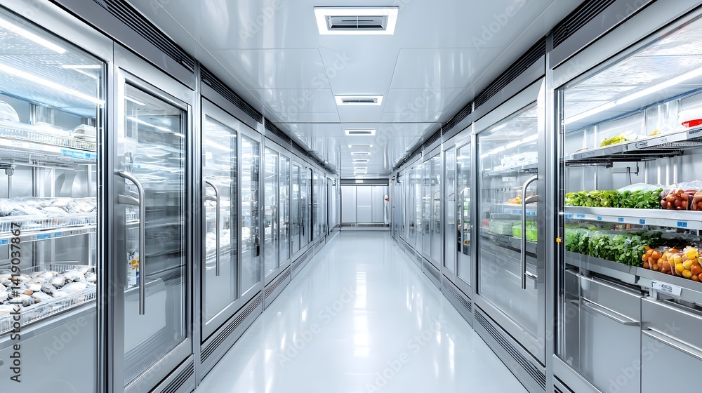 Poster frozen seafood processing facility utilizing ultra low temperature storage technology to ensure opti