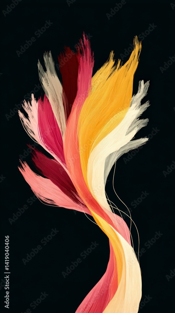 Aufkleber abstract colorful swirls gradient lines artistic background modern design 8k high res
