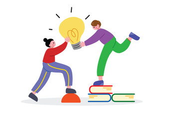 愛でイアを交換する男女