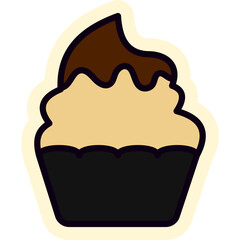 Cute Cupcake Sticker