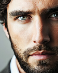 Obraz premium Business man on white background, Business man smiling close-up