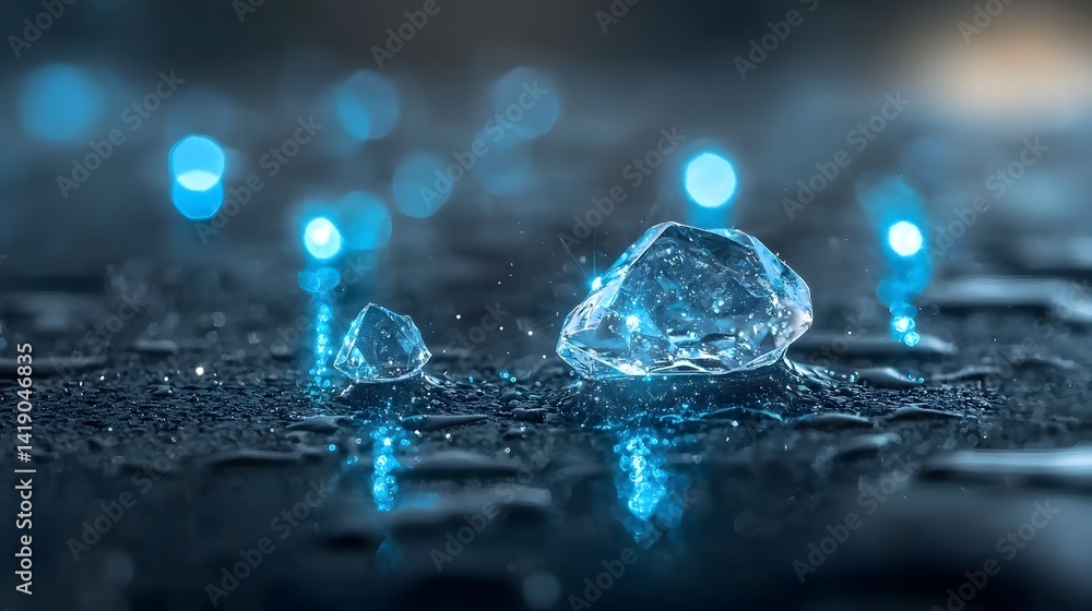 Aufkleber captivating image of a high purity metallic extract glowing with a luminous radiance under specializ