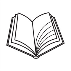Open book clipart silhouette symbol icon design vector