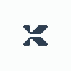 Letter k with arrow logo icon design