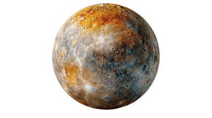 Fototapeta premium the planet mercury. isolated, transparent background