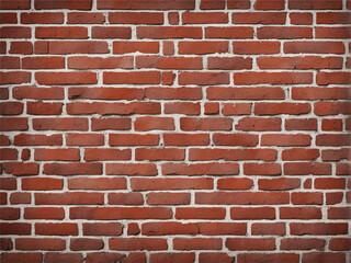 Brick wall background. Realistic brick wall vector illustration with detailed texture. Seamless brick wall.	