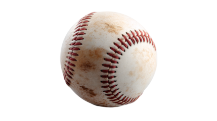 a baseball closeup. isolated, transparent background