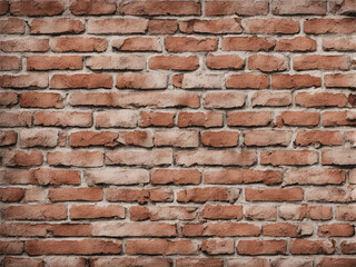 Fototapeta premium Brick wall background. Realistic brick wall vector illustration with detailed texture. Seamless brick wall. 
