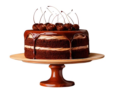 PNG Cake chocolate birthday dessert. AI generated Image by rawpixel.