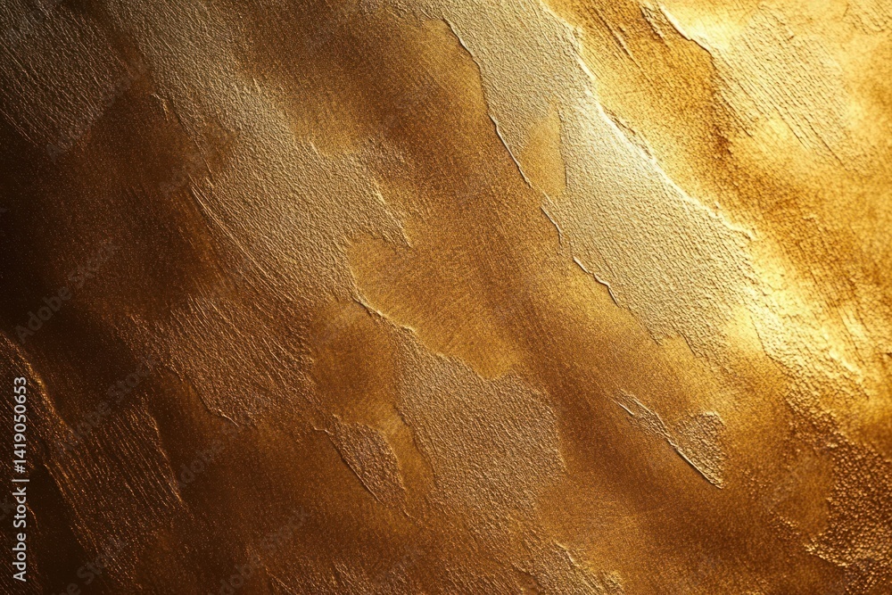 Aufkleber elegant gold brushed metallic texture background with soft light gradient for festive luxury abstrac