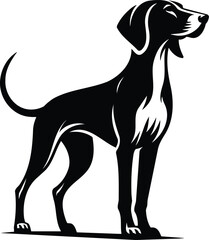 Alert Hound Silhouette Elegant and Strong