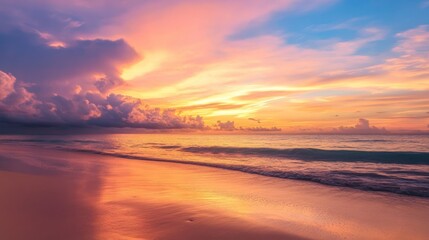 Serene Sunset on Tropical Beach
