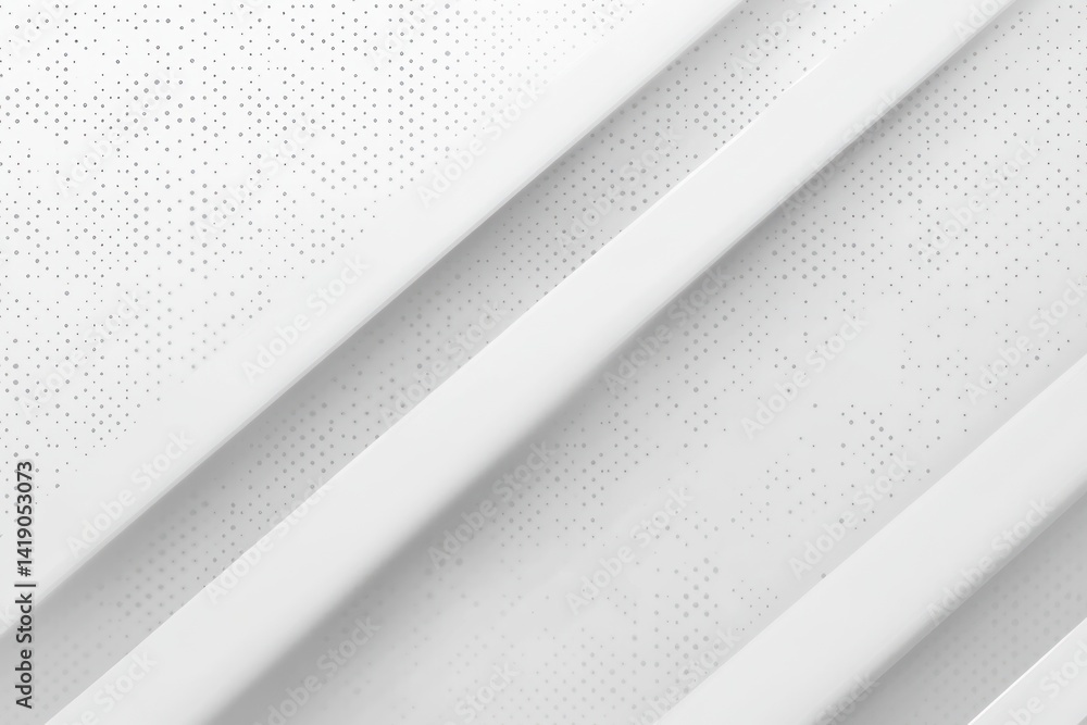 Poster Minimalist white diagonal lines on grey textured background with soft dots and smooth gradients modern abstract design