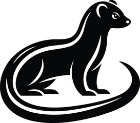 Alert mongoose silhouette poised and ready