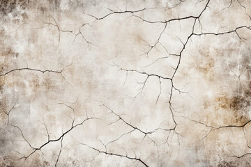 White cracked wall background. Cracked wall texture.  Damaged wall texture. Cracks in a wall.