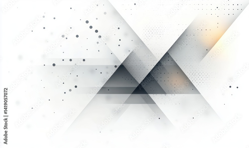 Poster minimalistic abstract geometric background with white and light gray gradients dotted pattern seamle