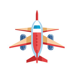 Naklejka premium Flat design air plane, vector illustration