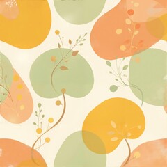 seamless pattern with autumn leaves