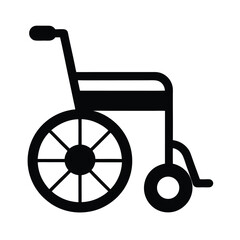 Wheelchair Icon Silhouette Vector Illustration