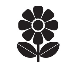Flowers icon. Flowers isolated on white background. Flowers in modern simple. Cute round flower plant nature collection. Vector illustrator.