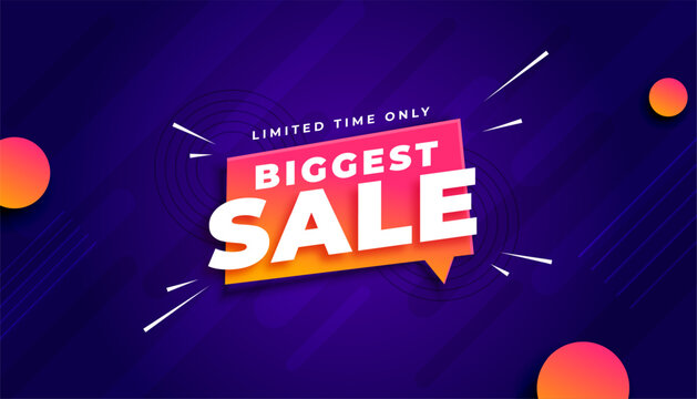 limited time biggest sale banner for retail shop