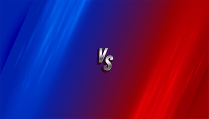 blue and red versus team conflict banner design