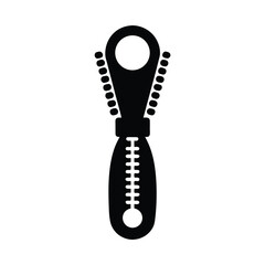 Zipper Pull Icon Silhouette Vector Illustration