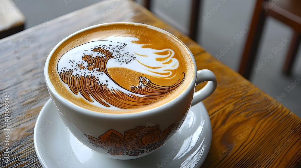 Poster extraordinary latte art concepts showcasing innovative and captivating designs for unique and visual