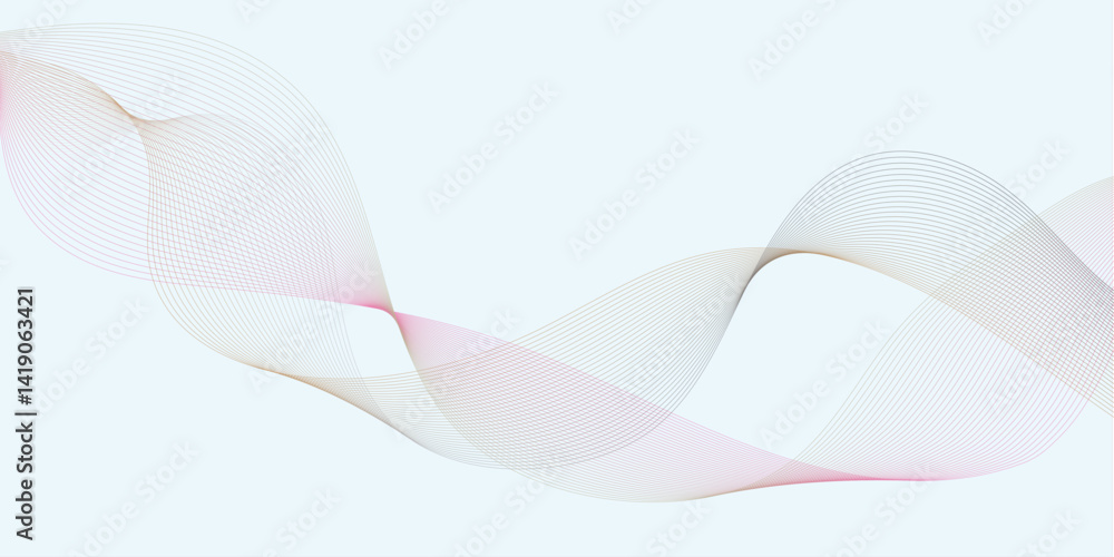 Poster a colorfull webline and valleys is featured in an abstract background illustration