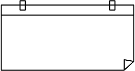 Blank calendar line frame 