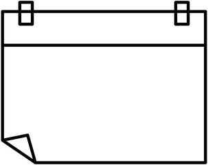 Blank calendar line frame 