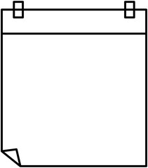 Blank calendar line frame 