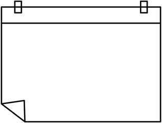 Blank calendar line frame 