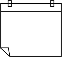 Blank calendar line frame 
