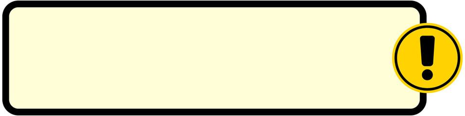 Exclamation Mark Alert Text Frame