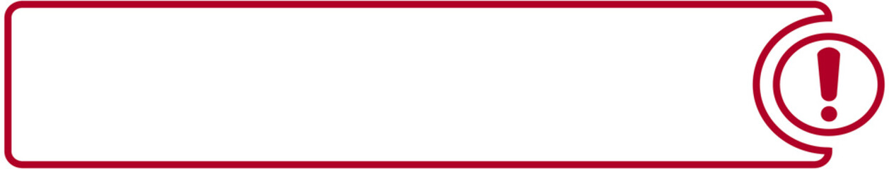 Exclamation Icon Outline Text Box
