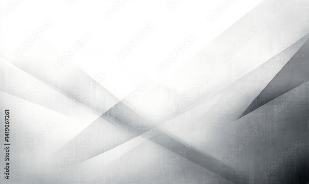 Poster white and gray geometric abstract background with soft gradients and light effects modern minimalist