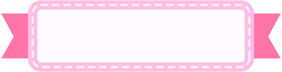 Dashed Deco Ribbon Title Frame
