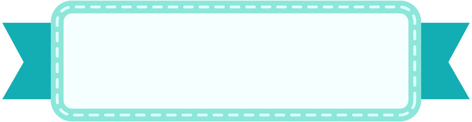 Obraz premium Dashed Deco Ribbon Title Frame 