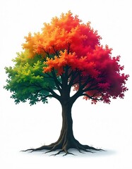 Beautiful tree logo in white background 