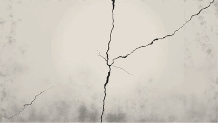 Cracked background. Old wall background with cracks. Vector illustration. Abstract illustration of cracked wall.