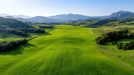 Obraz premium Scenic italian countryside hills and fields